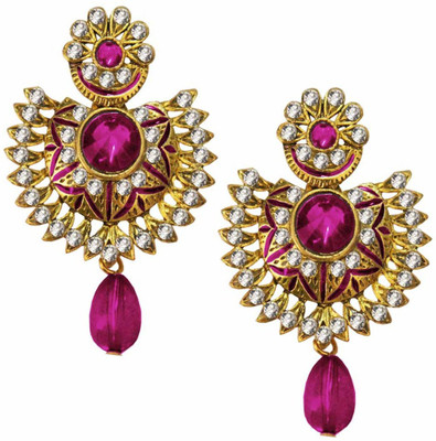 

Being Women Flower Shape Stone Studded Fashion Alloy Drop Earring