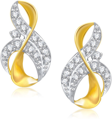 

Meenaz Royal Design Gold & Rhodium Cubic Zirconia Alloy Stud Earring