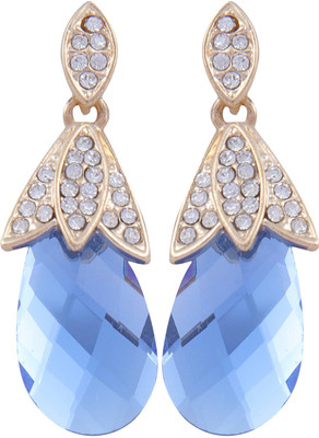 Pink Rose Floral Alloy Drop Earring