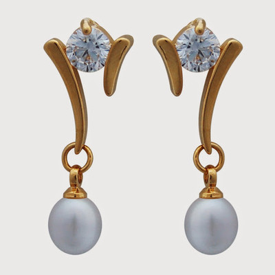

Nisa Pearls Pearl Alloy Drop Earring
