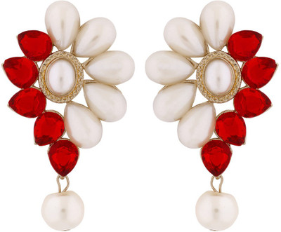 

the jewelbox Flower Paisley Cubic Zirconia Copper Drop Earring