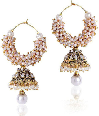 70% OFF on Shining Diva Designer Bollywood White Beaded Alloy Hoop Earring 70% OFF on Shining Diva Designer Bollywood White Beaded Alloy Hoop Earring