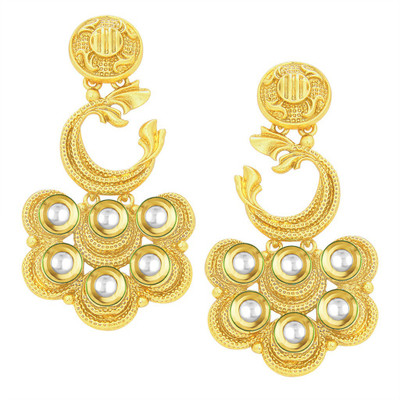 

Sukkhi Pretty Gold Plated Kundan Alloy Drop Earring