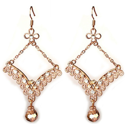 

Jazz Jewellery CZ Fashion Jewelry Earrings Gold Dangle for Women Alloy Dangle Earring