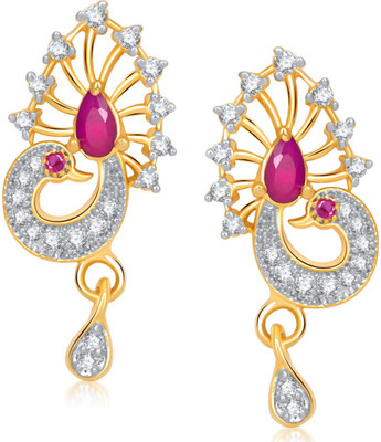 

Meenaz Sweet Peacock Cubic Zirconia Alloy Drop Earring