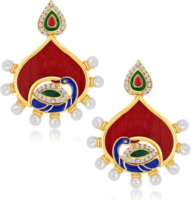 Sukkhi Beguiling Peacock Alloy Chandbali Earring