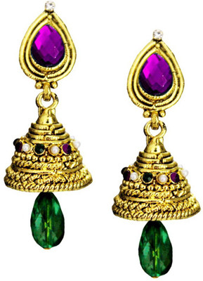 Being Women Elegant Stone with pearl Studded Fashion Alloy Jhumki Earring