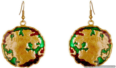 

Kshitij Jewels Meenakari- Azure Color of Heaven Alloy Dangle Earring