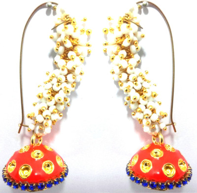 

Kshitij Jewels Meenakari- Azure Color of Heaven Alloy Jhumki Earring