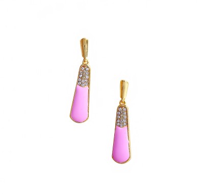 

Bezel ME - 2 Golden Pink Alloy Drop Earring