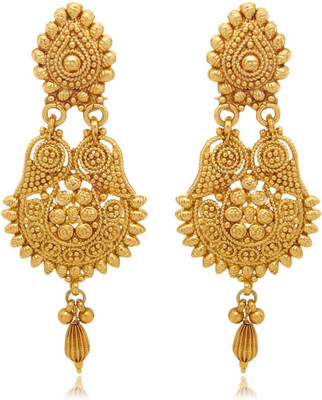 75 Off On Zeneme Gold Color Metal Dangle Drop Earrings Jewellery Zeneme Gold Color Metal Dangle Drop Earrings Jewellery For Women Girls Alloy Chandelier Earring