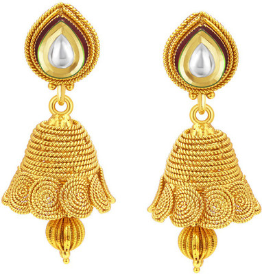 

Sukkhi Fabulous Jalebi Jhumki Gold Plated Kundan Alloy Jhumki Earring