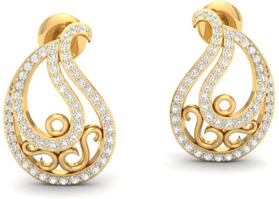 

Jewels5 Epona Yellow Gold 14kt Diamond Stud Earring(Rhodium Plated)