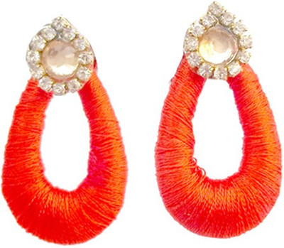 TrendyTrendy TrendyTrendy Silk Thread Jhumka-orange chandbali Plastic Jhumki Earring available at flipkart for Rs.120