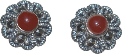 

Kataria Jewellers Floral Silver Stud Earring