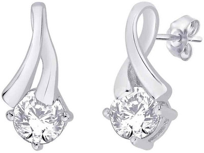 

Kataria Jewellers Single Solitiare Silver Stud Earring