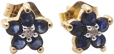 

Kataria Jewellers Floral Diamond Silver Stud Earring