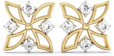 

Vachya Era Yellow Gold 18kt Diamond Stud Earring(Yellow Gold Plated)