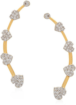STYYLO FASHION Diva Style Cubic Zirconia Brass Cuff Earring
