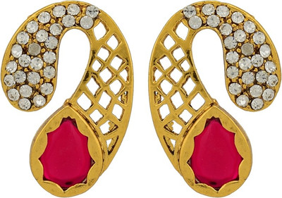 

High Trendz Gold Pink Zircon Alloy Stud Earring