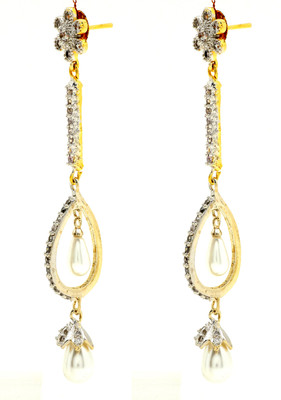 

Jewels Kafe American Diamond Cubic Zirconia Alloy Drop Earring