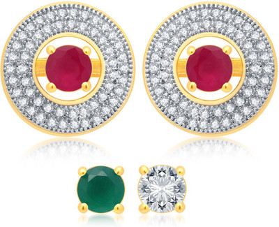 

Sukkhi Charming 2 set of Changeable Stone Alloy Stud Earring