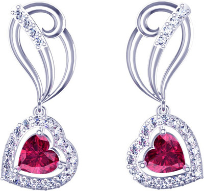 Suvarnadeep Rose Zircon Sterling Silver Drops & Danglers Suvarnadeep Rose Zircon Sterling Silver Drops & Danglers