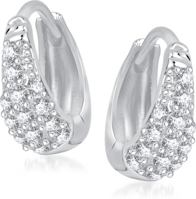 

Meenaz Beautiful Cubic Zirconia, Crystal Alloy Hoop Earring