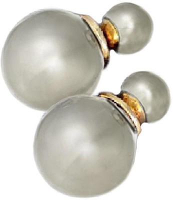 

Aaishwarya Trendy Silver Metallic Double Alloy Stud Earring