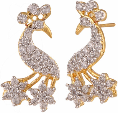 Efulgenz Colour Spark Cubic Zirconia Alloy Stud Earring