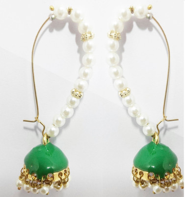 

Kshitij Jewels Meenakari- Azure Color of Heaven Alloy Jhumki Earring