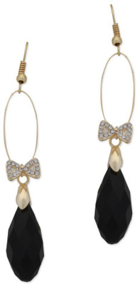 

Blissdrizzle Black Bow Alloy Dangle Earring