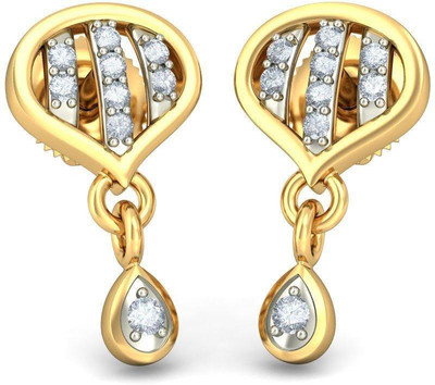 Buy BLUESTONE The Amirana Yellow Gold 18kt Diamond Drop Earring on