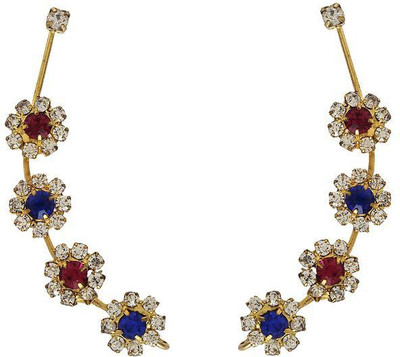 

Luxor Pink And Blue Designer Alloy Cuff Earring