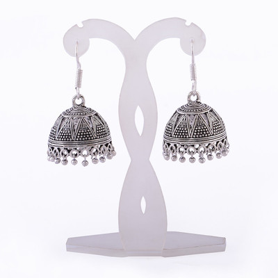 

Silvery ME-002-MN Metal Jhumki Earring