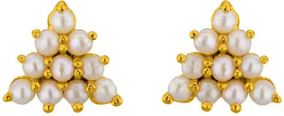 Sri Jagdamba Pearls Pearl Earrings Pearl Alloy Stud Earring