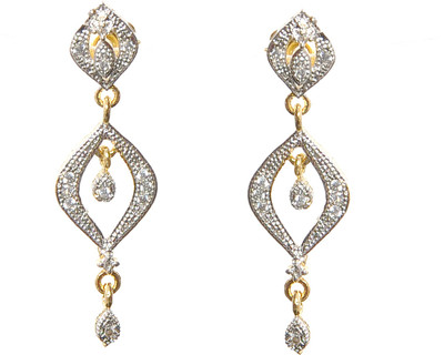 NAVYA Ptrincess Delight Cubic Zirconia Alloy Drops & Danglers