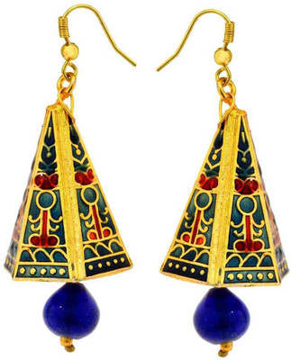 

YugshaJewels Meenakari Jewellery YJE-1816 Metal Jhumki Earring