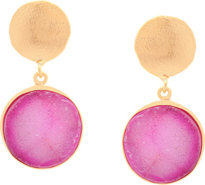 

Orolush Natural Purple Stoned Sugar Druzy Copper Drop Earring