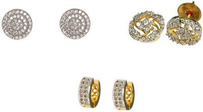 

Rashi Jewellery Sparkle Set Of 3 Combo Cubic Zirconia Alloy Earring Set