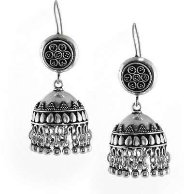 

Silvery JkEr-16 Silver Jhumki Earring