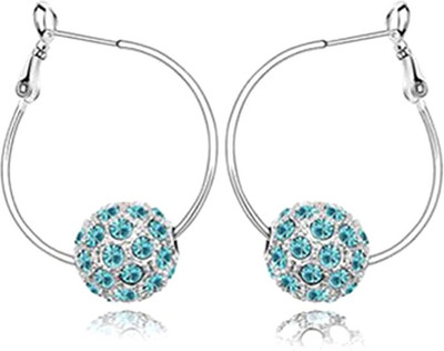 

University Trendz Univ_016 Crystal Alloy Hoop Earring