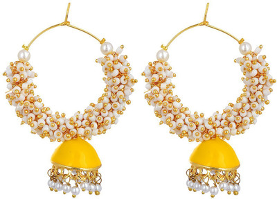 

Kshitij Jewels Meenakari- Azure Color of Heaven Alloy Jhumki Earring