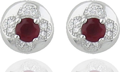 

You Bella Designer Ruby Sterling Silver Stud Earring