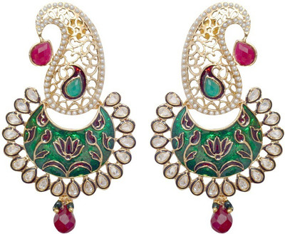 

Pink Rose Desirable diva Copper Chandbali Earring
