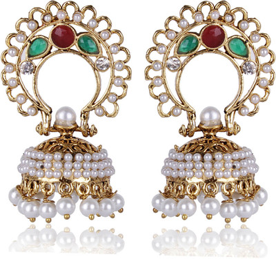 70% OFF on Shining Diva Designer Dazzling Alloy Jhumki Earring