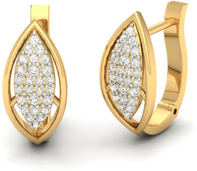 

Jewels5 Baileya Yellow Gold 18kt Diamond Huggie Earring(Rhodium Plated)