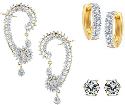 

Parinaaz Style Diva Cubic Zirconia Alloy Earring Set