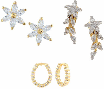

Parinaaz Style Diva Cubic Zirconia Alloy Earring Set