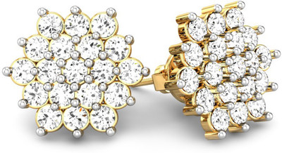 

Samaira Gem and Jewelery Cluster Wonder Yellow Gold 14kt Swarovski Crystal Stud Earring